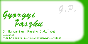 gyorgyi paszku business card